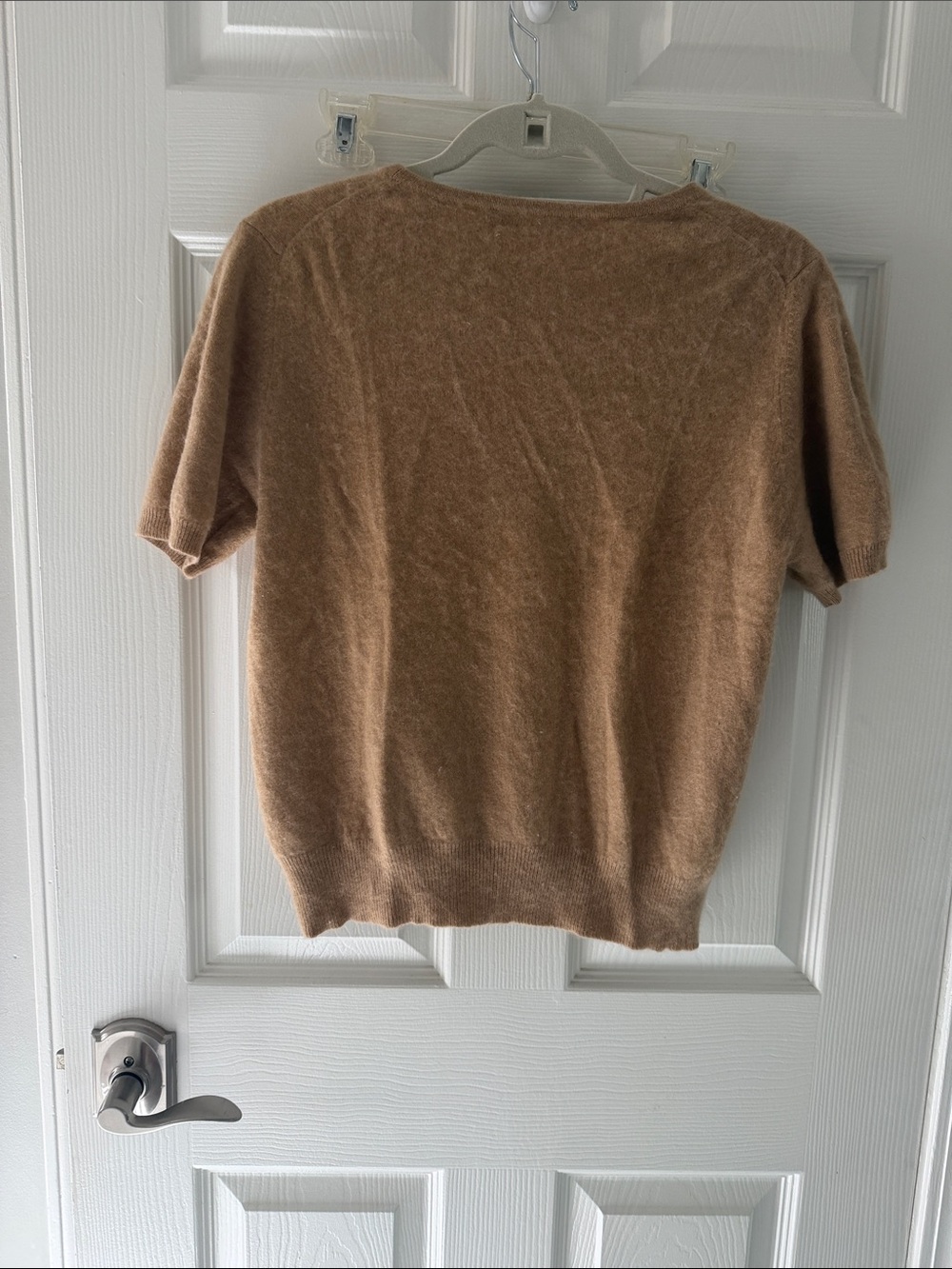 Lord & Taylor short sleeve 2 ply cashmere sweater color camel ,size XL - Picture 6 of 6
